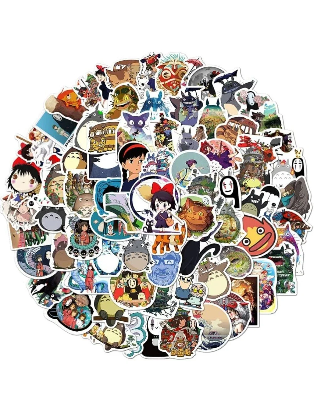 Studio Ghibli–Style Sticker Pack for Small Pets Habitat Accessories — Multicolor